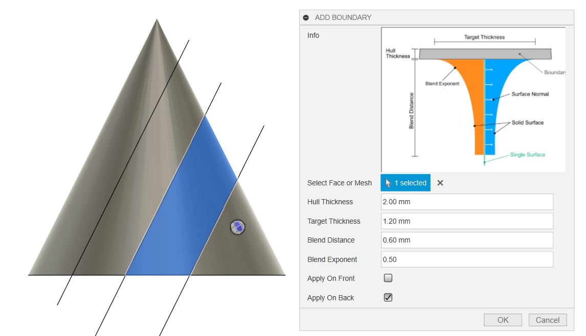 Assign boundary settings to the selected boundary
