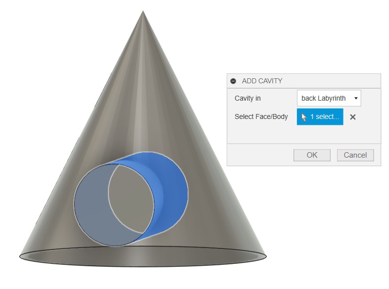 UI of introduce cavity