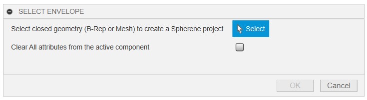 Pop-up for selecting envelope