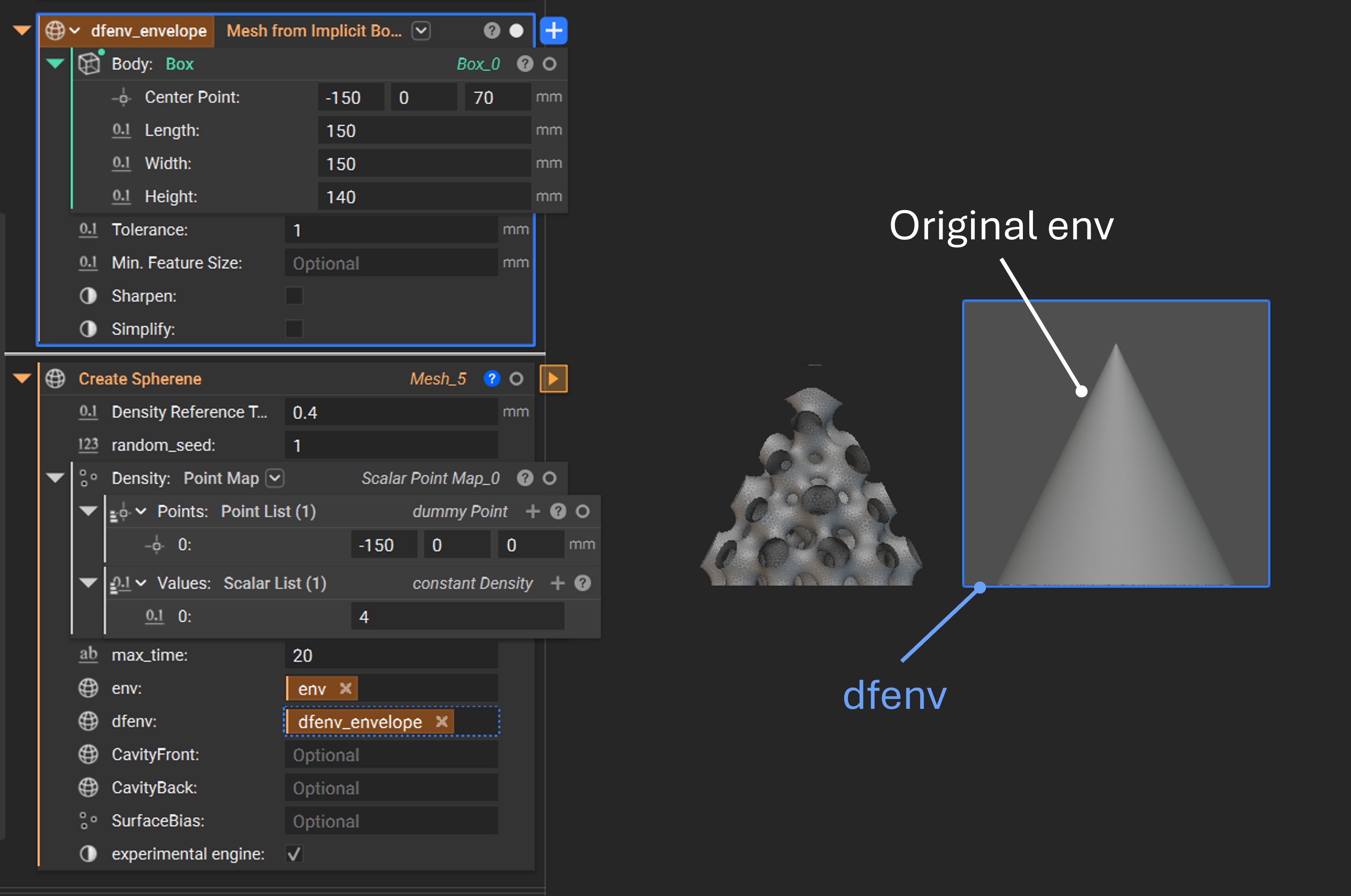 Setup of dfenv