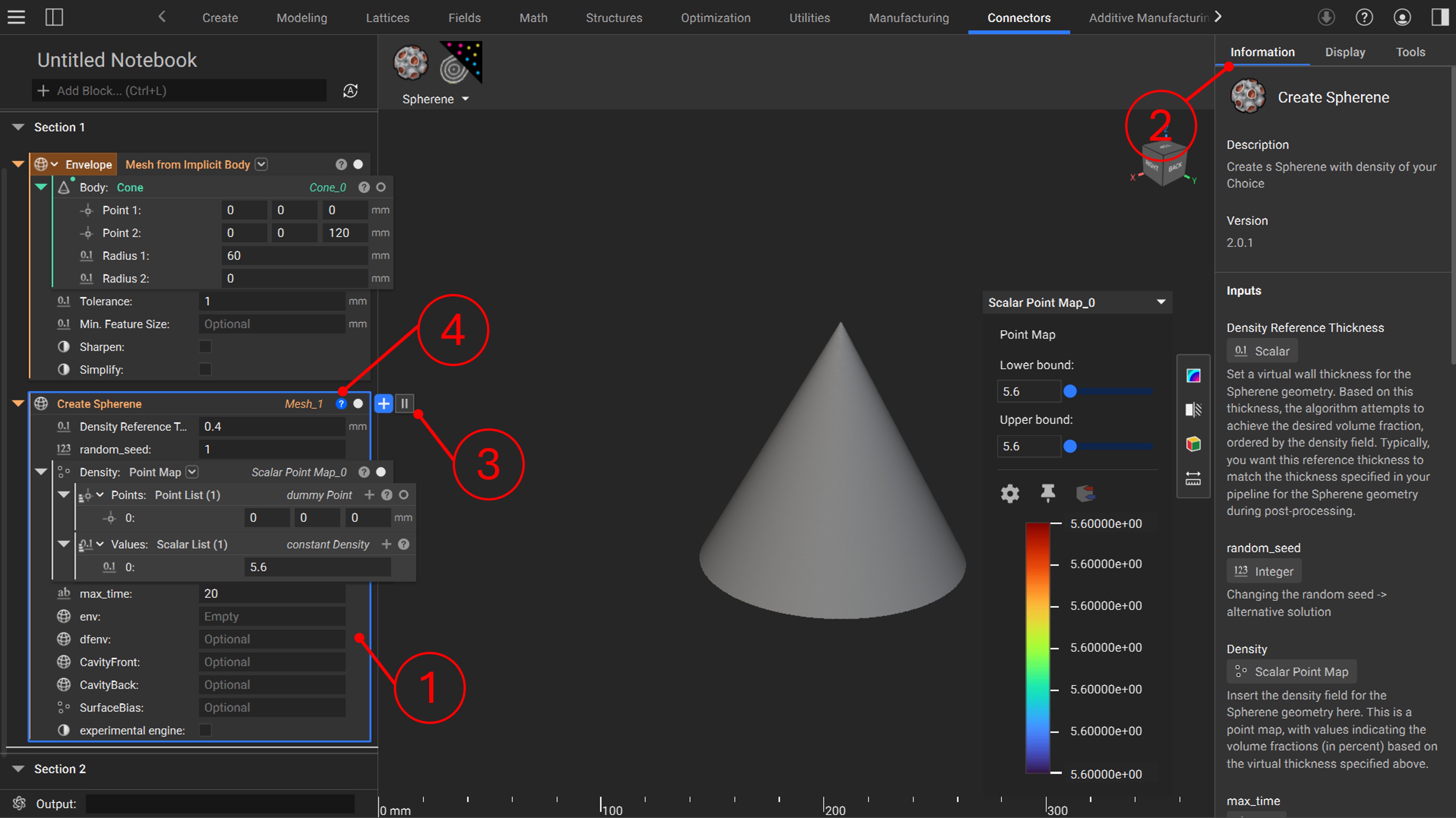UI of Spherene compute