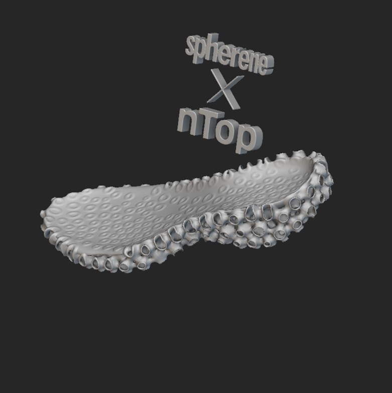 Lightweight Shoe sole design with Spherene geometry