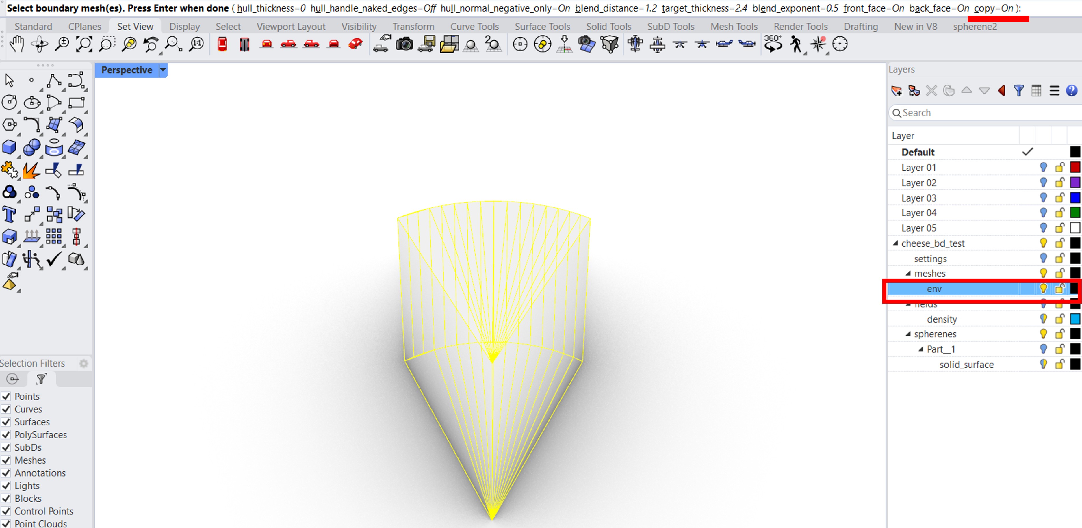 Generate boundary mesh