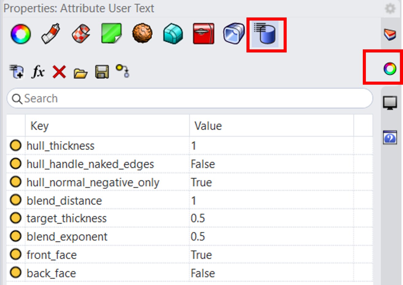 Adjust the properties of boundary surfaces