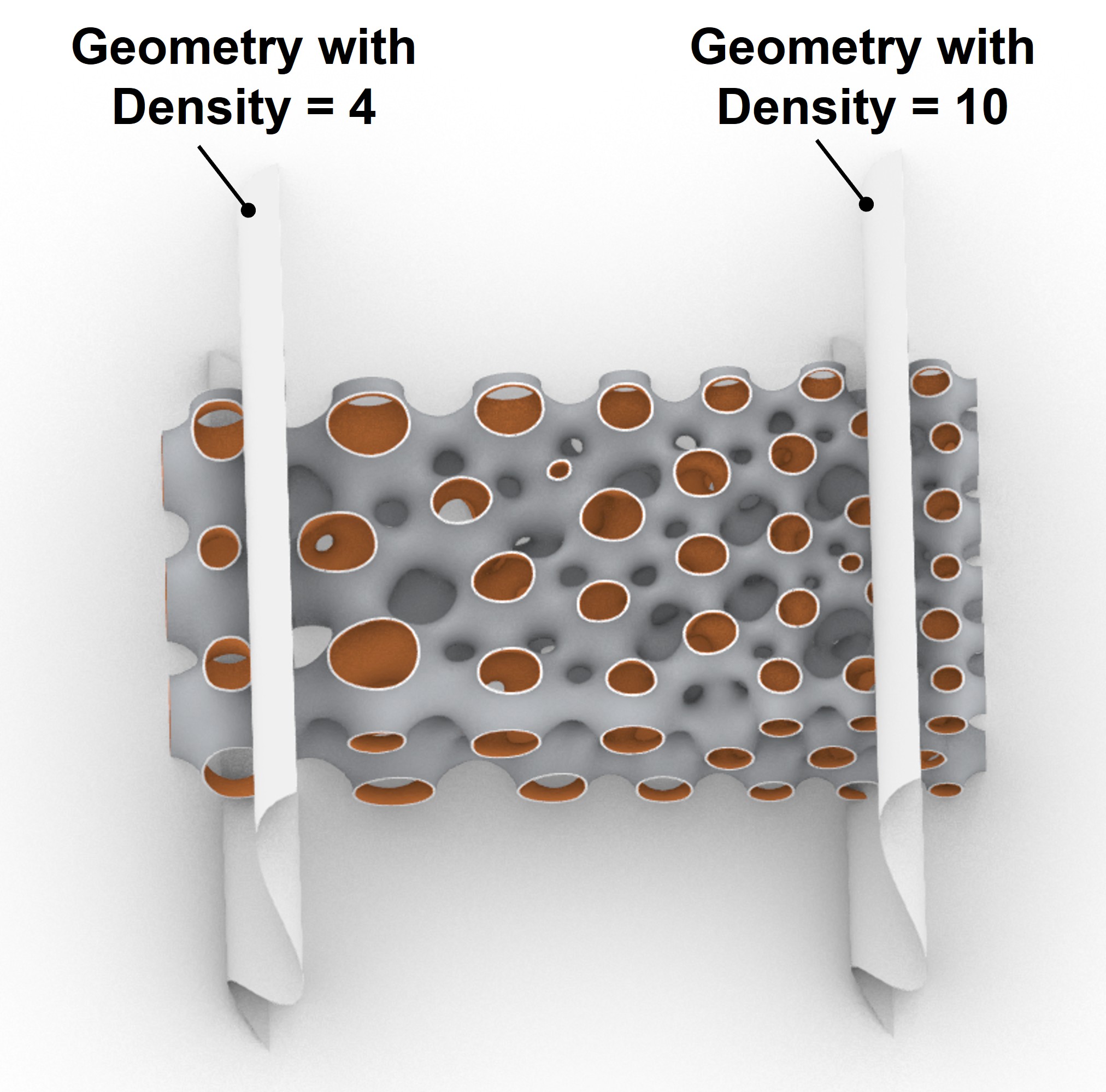Spherene structure with a gradient of field density.